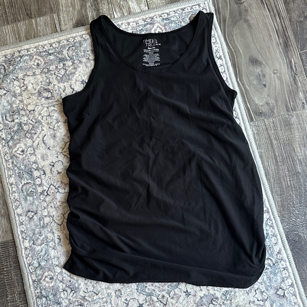 Time and Tru Classic Black maternity Top